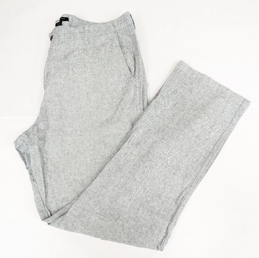 36x32 Banana Republic Linen Cotton Blend Light Gray Trousers [180]